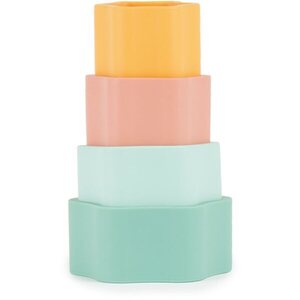Bieco Silicone Stacking Tower Flower interaktív játék 12 m+ Tropical Vibes 4 db kép