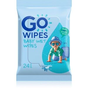 GoWipes Baby Wet Wipes finom nedves törlőkendők gyermekeknek nagyon száraz, érzékeny és atópiás bőrre 24 db kép