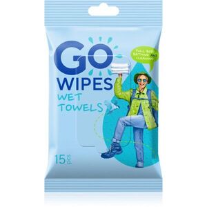 GoWipes Wet Towels frissítő nedves törlőkendők 26x20 cm 15 db kép