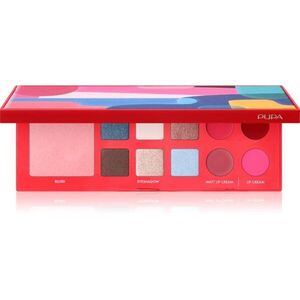 PUPA Milano Pupart S multifunkciós arc paletta szemre és szájra RED 11.4 g kép