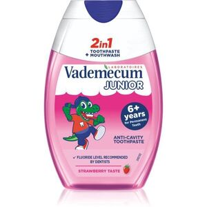 Vademecum Junior 2 in 1 szájvíz és fogkrém 2 az 1-ben gyermekeknek 6+ év 75 ml kép