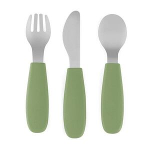 Petite&Mars Take&Match Stainless Steel Cutlery Set étkészlet gyermekeknek Sweet Pea 12m+ 3 db kép
