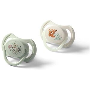 BabyOno Take Care Symmetrical Silicone Soothers cumi Day & Night 6-18m+ 2 db kép