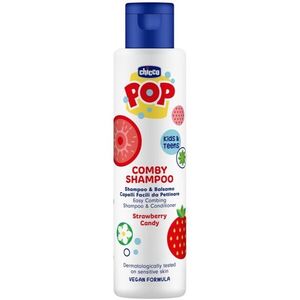 Chicco Pop Comby Shampoo & Conditioner sampon és kondicionáló Strawberry 250 ml kép