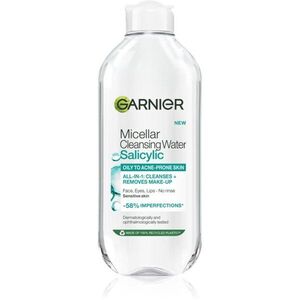 Garnier Salicylic Micellar Cleansing Water micellás víz normál és száraz, érzékeny bőrre szalicilsavval 400 ml kép