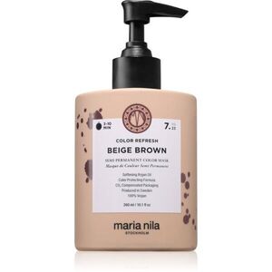 Maria Nila Colour Refresh gyengéd tápláló maszk tartós színes pigmentekkel árnyalat Beige Brown 7.23 300 ml kép