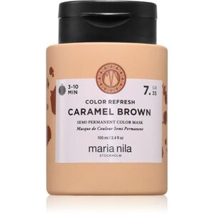 Maria Nila Colour Refresh gyengéd tápláló maszk tartós színes pigmentekkel árnyalat Caramel Brown 7.35 100 ml kép