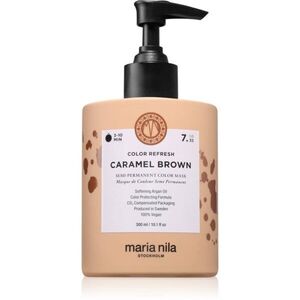 Maria Nila Colour Refresh gyengéd tápláló maszk tartós színes pigmentekkel árnyalat Caramel Brown 7.35 300 ml kép