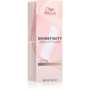 Wella Professionals Shinefinity Zero Lift Glaze tartós hajszínező árnyalat 07/0 60 ml kép