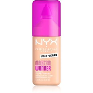 NYX Professional Makeup Make ‘Em Wonder könnyű mattító alapozó árnyalat 02 Fair Porcelain 30 ml kép