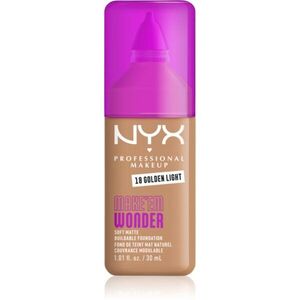 NYX Professional Makeup Make ‘Em Wonder könnyű mattító alapozó árnyalat 18 Golden Light 30 ml kép