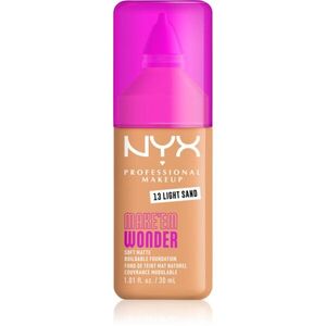 NYX Professional Makeup Make ‘Em Wonder könnyű mattító alapozó árnyalat 13 Light Sand 30 ml kép