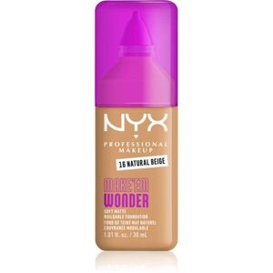 NYX Professional Makeup Make ‘Em Wonder könnyű mattító alapozó árnyalat 16 Natural Beige 30 ml kép