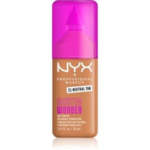 NYX Professional Makeup Make ‘Em Wonder könnyű mattító alapozó árnyalat 21 Neutral Tan 30 ml kép