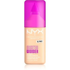NYX Professional Makeup Make ‘Em Wonder könnyű mattító alapozó árnyalat 01 Pale 30 ml kép