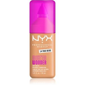 NYX Professional Makeup Make ‘Em Wonder könnyű mattító alapozó árnyalat 14 True Beige 30 ml kép