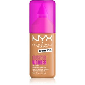 NYX Professional Makeup Make ‘Em Wonder könnyű mattító alapozó árnyalat 19 Warm Beige 30 ml kép