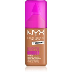 NYX Professional Makeup Make ‘Em Wonder könnyű mattító alapozó árnyalat 25 Warm Honey 30 ml kép