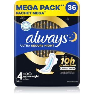 Always Ultra Secure Night Size 4 egészségügyi betétek éjszakára 36 db kép