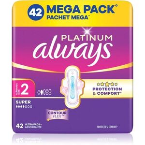 Always Platinum Super Size 2 egészségügyi betétek szárnyakkal 42 db kép
