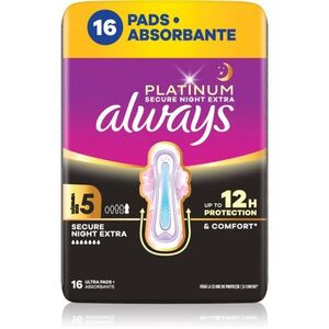 Always Platinum Night Extra Size 5 egészségügyi betétek éjszakára 16 db kép