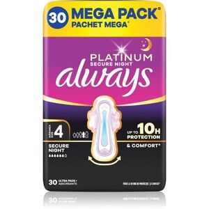 Always Platinum Secure Night Size 4 egészségügyi betétek éjszakára 30 db kép