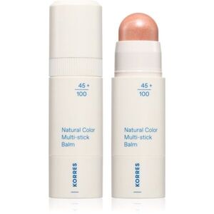 Korres Natural Color Multi-Stick Balm multifunkcionális smink ajkakra és arcra árnyalat Glass Peach 4.5 g kép