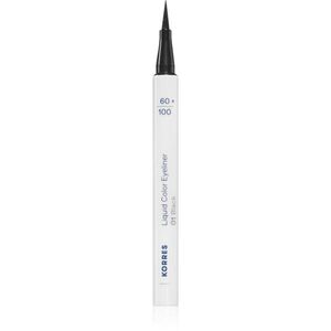 Korres Liquid Color Eyeliner szemhéjtus filctoll forma árnyalat 01 Black 1 ml kép