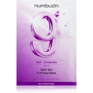 Numbuzin No. 9 NAD Bio Lifting-sil Full Face Mask feszesítő kollagén maszk peptidekkel 4 db kép