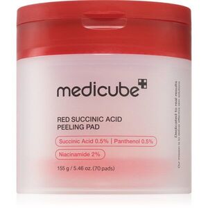 medicube Red Succinic Acid Peeling Pad hámlasztó kendők a problémás bőrre 70 db kép