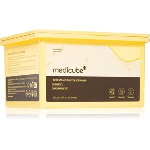 Medicube Deep Vita C Daily Quick Mask hidratáló gézmaszk egységesíti a bőrszín tónusait nagy csomagolás 30 db kép