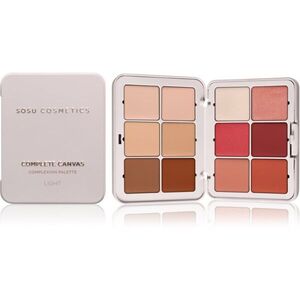 SOSU Cosmetics Complete Canvas Complexion Palette multifunkciós arc paletta az arcra árnyalat Light 26.4 g kép