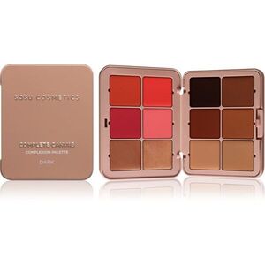 SOSU Cosmetics Complete Canvas Complexion Palette multifunkciós arc paletta az arcra árnyalat Dark 26.4 g kép