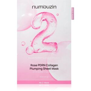 Numbuzin No. 2 Rose PDRN Collagen Plumping Sheet Mask hidratáló gézmaszk az élénk bőrért 5 db kép