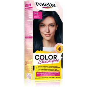 Schwarzkopf Palette Color Shampoo tonizáló sampon árnyalat 1-1 Blue Black 50 ml kép