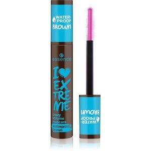 essence I LOVE EXTREME crazy volume vízálló és tömegnövelő szempillaspirál árnyalat 01 Cozy Brown 12 ml kép