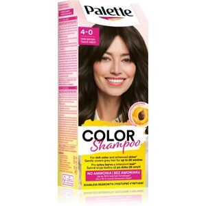 Schwarzkopf Palette Color Shampoo tonizáló sampon árnyalat 4-0 Dark Brown 50 ml kép
