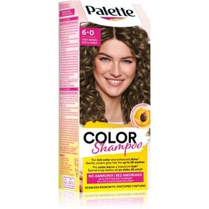 Schwarzkopf Palette Color Shampoo tonizáló sampon árnyalat 6-0 Light Brown 50 ml kép