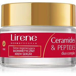 Lirene Ceramides & Peptides Duo Complex 60+ megújító éjszakai krém regeneráló hatással 50 ml kép