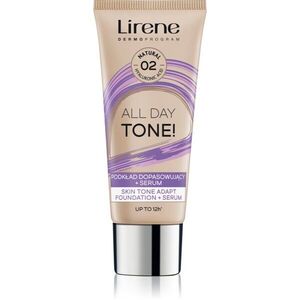 Lirene ALL DAY TONE! hidratáló alapozó a ragyogó bőrért árnyalat 02 Natural 30 ml kép