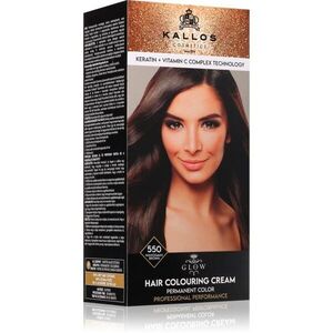 Kallos Glow Lasting Cream Colour tartós hajfesték árnyalat Mahogany Brown 60 ml kép