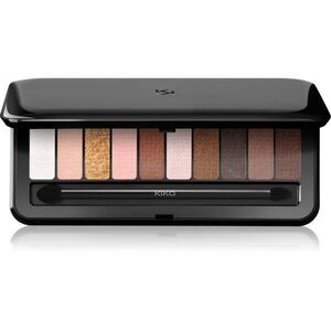 KIKO Milano Soft Nude 10 színt tartalmazó szemhéjfesték paletta ecsettel árnyalat 02 Warm Tones 7.5 g kép