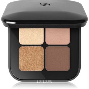 KIKO Milano Bright Quartet szemhéjfesték paletta árnyalat 01 Warm Neutral Tones 3.5 g kép