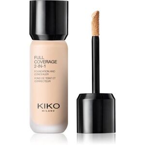 KIKO Milano Full Coverage 2-In-1 alapozó és korrektor 2 az 1-ben árnyalat 01 Warm Rose 25 ml kép