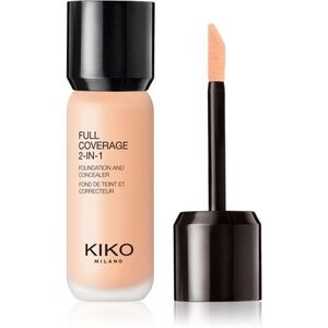 KIKO Milano Full Coverage 2-In-1 alapozó és korrektor 2 az 1-ben árnyalat 25 Neutral 25 ml kép