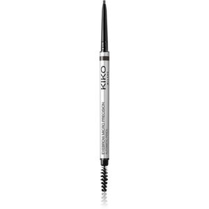 KIKO Milano Micro Precision automatikus szemöldökceruza kefével árnyalat 06 Blackhaired 0.05 g kép