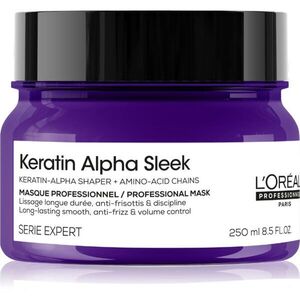 L’Oréal Professionnel Serie Expert Keratin Alpha Sleek tápláló maszk a sima megjelenésű frizuráért 250 ml kép