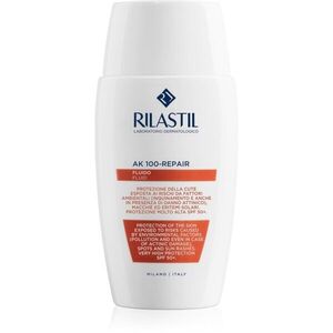 Rilastil AK 100-Repair bőrvédő folyadék Érzékeny, bőrpírra hajlamos bőrre SPF 50+ 50 ml kép