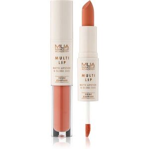 MUA Makeup Academy Multi Lip Nude Edition hosszan tartó rúzs és ajakfény duo árnyalat Balance 3.2 g kép