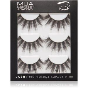 MUA Makeup Academy Lashes Volume Impact műszempillák típus Volume #100 3x2 db kép